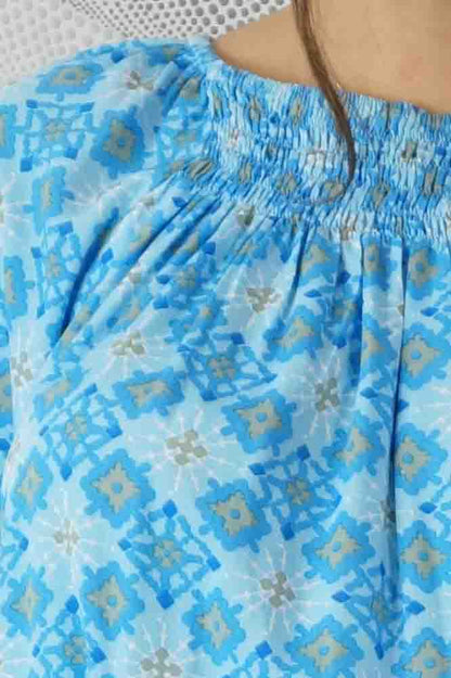 Noosa Top "Snowflower"