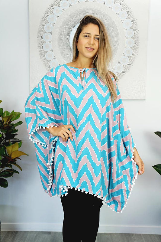 Pom Pom Tunic "Random Zigzag"