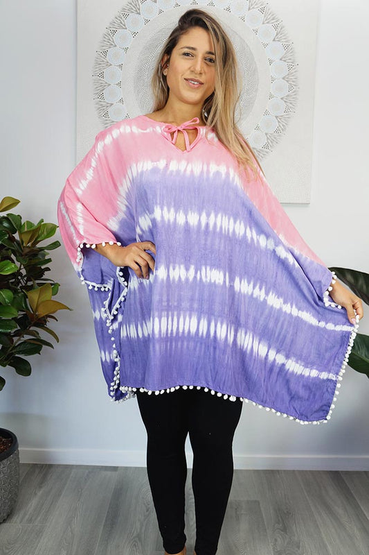 Pom Pom Tunic "Tie Dye Combo"