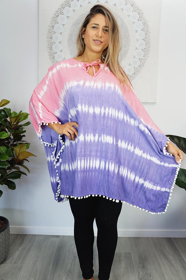 Pom Pom Tunic "Tie Dye Combo"