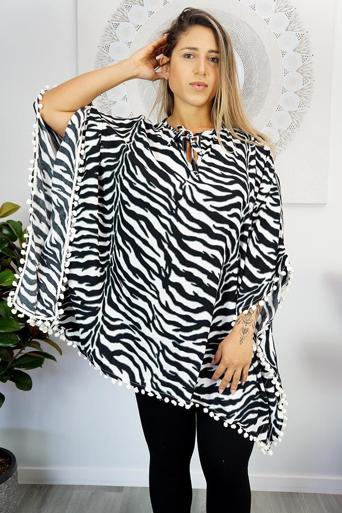 Pom Pom Tunic "Zebra"