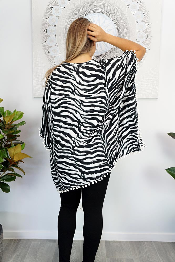 Pom Pom Tunic "Zebra"