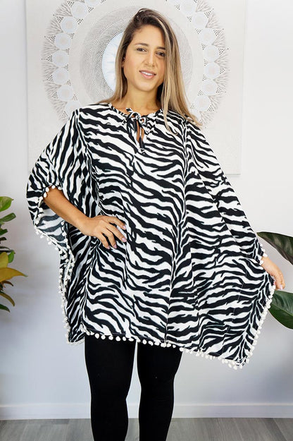 Pom Pom Tunic "Zebra"