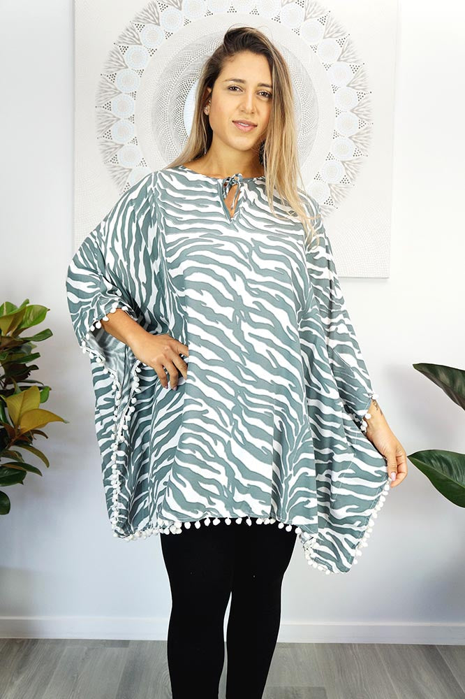 Pom Pom Tunic "Zebra"