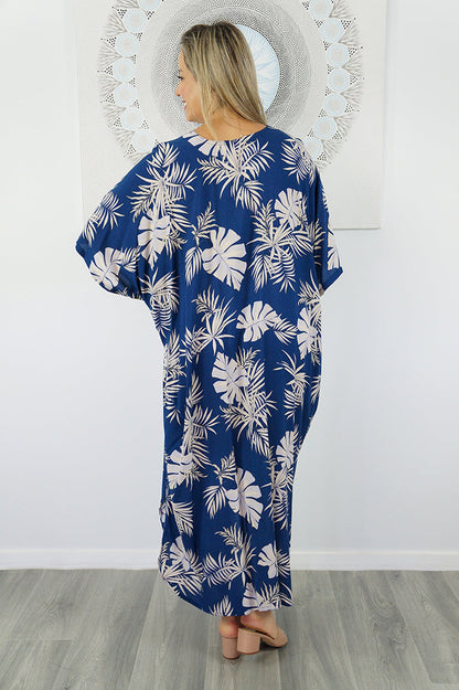 Premium Long Kaftan "Palm Madness"