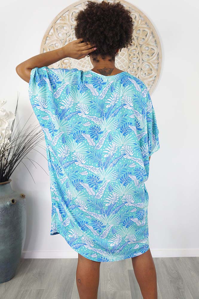 Resort Dress "Tropical Leaves"