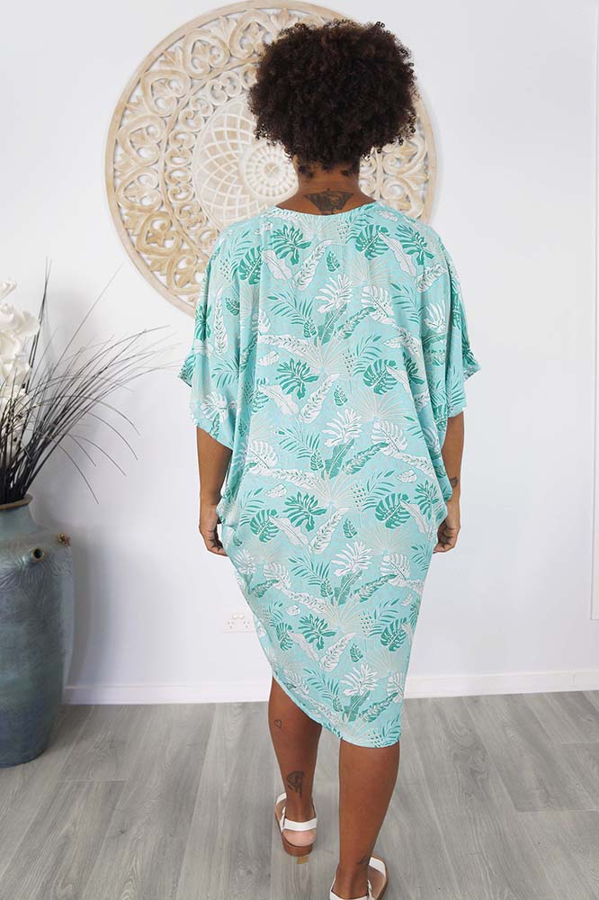 Resort Dress "Tropical Leaves"