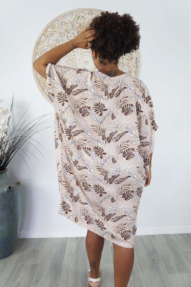 Resort Dress "Tropical Leaves"