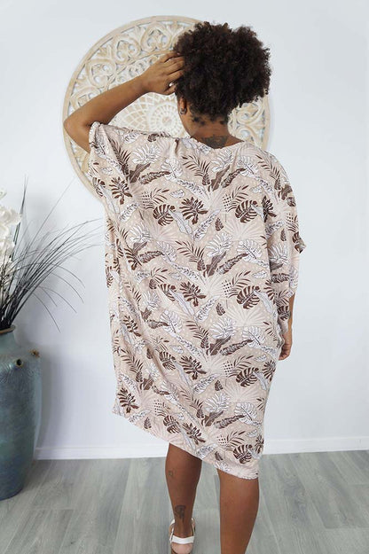Resort Dress "Tropical Leaves"