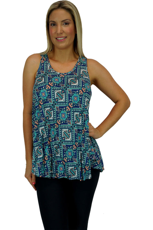 Rose Top "Bombay" Print