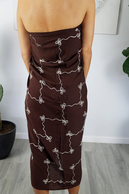 Embroidered/Sequined Plain Sarong