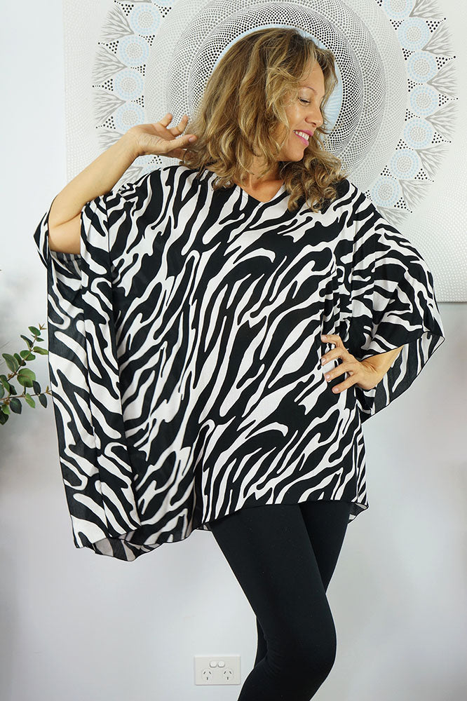 Short Tunic "Large Zebra"