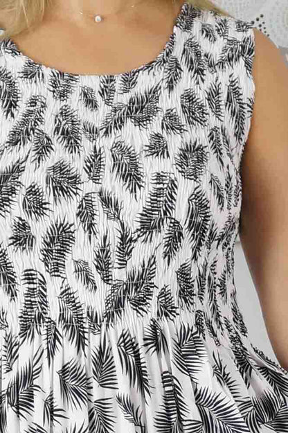 Singlet Smock Dress "Fern" print