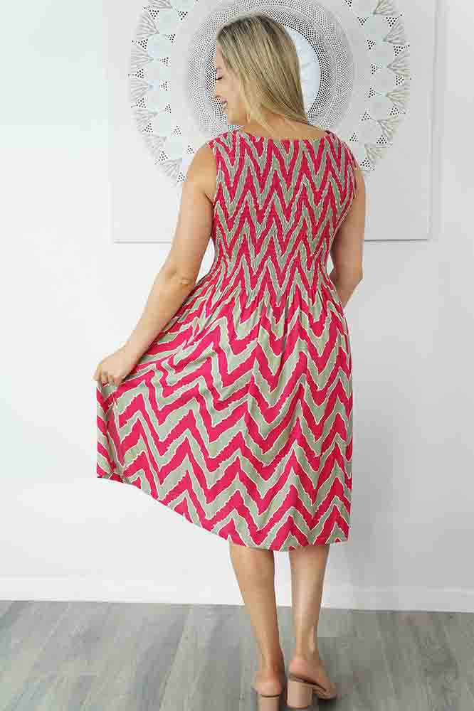 Singlet Smock Dress "Random ZigZag"