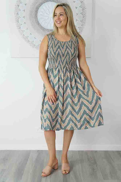 Singlet Smock Dress "Random ZigZag"