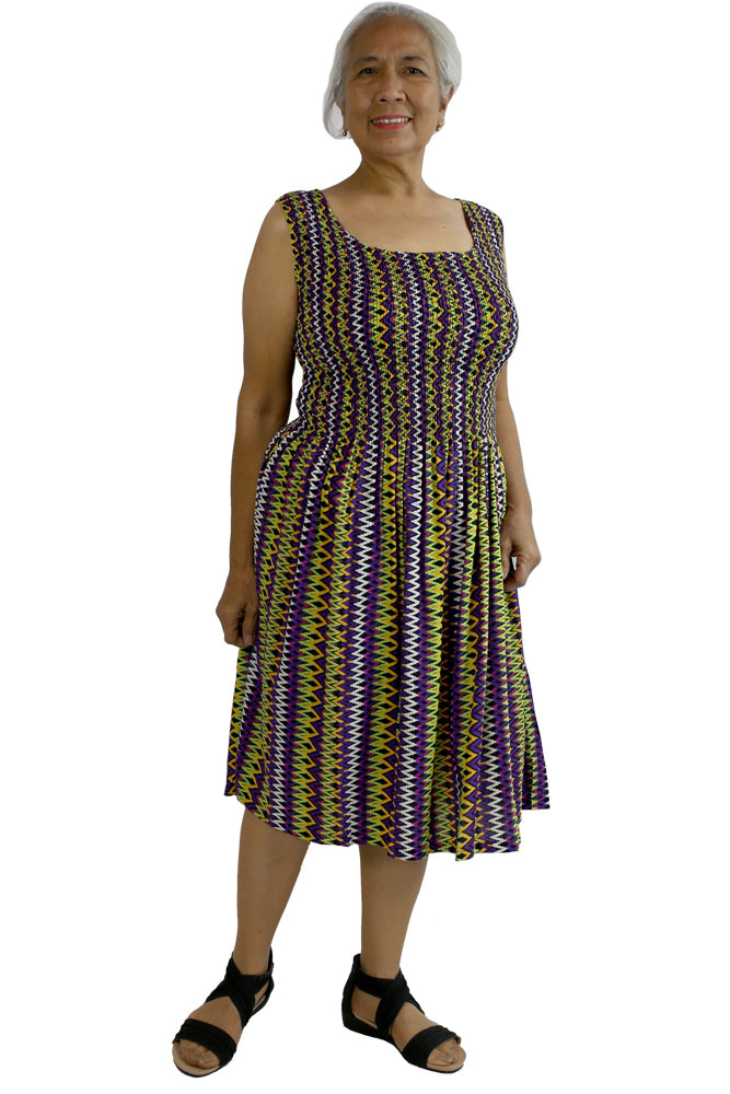 Singlet Smock Dress "Guatemale" print