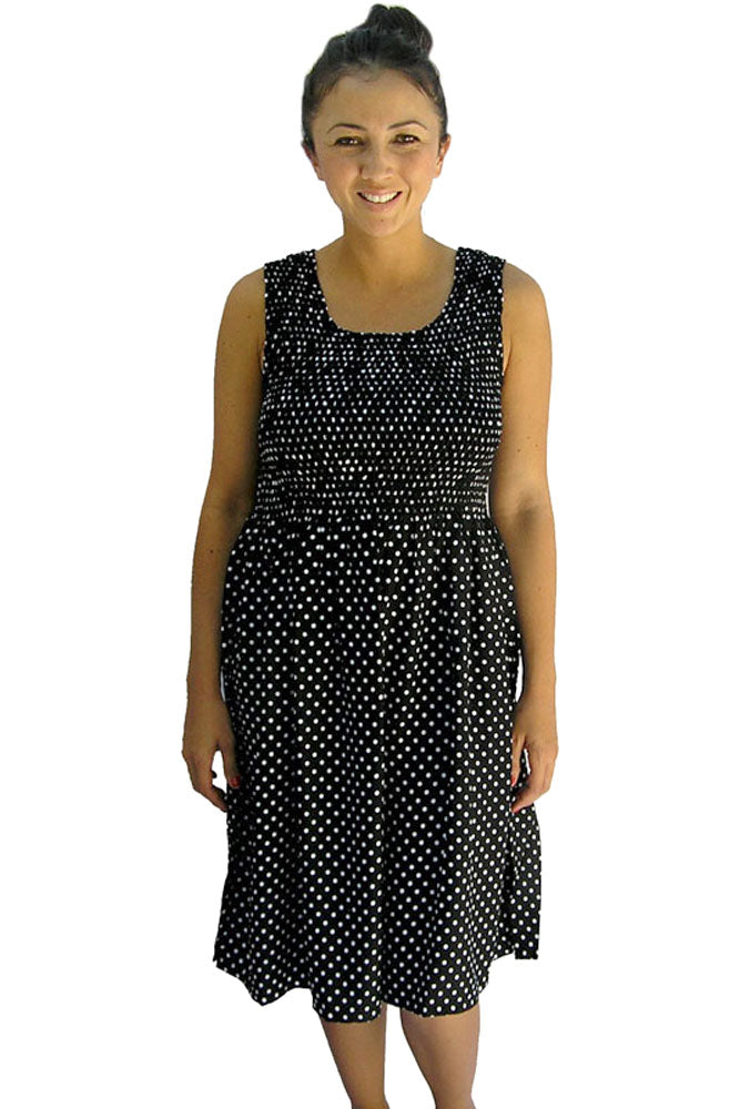 Singlet Smock Dress "Polka Dot" print