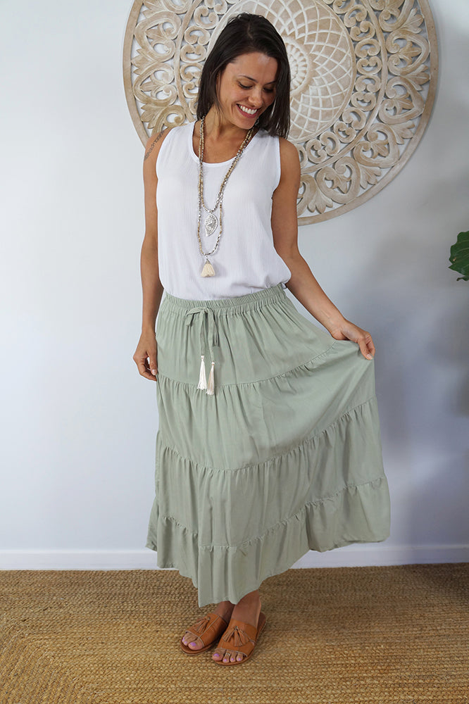 Tiered Skirt "Plain"