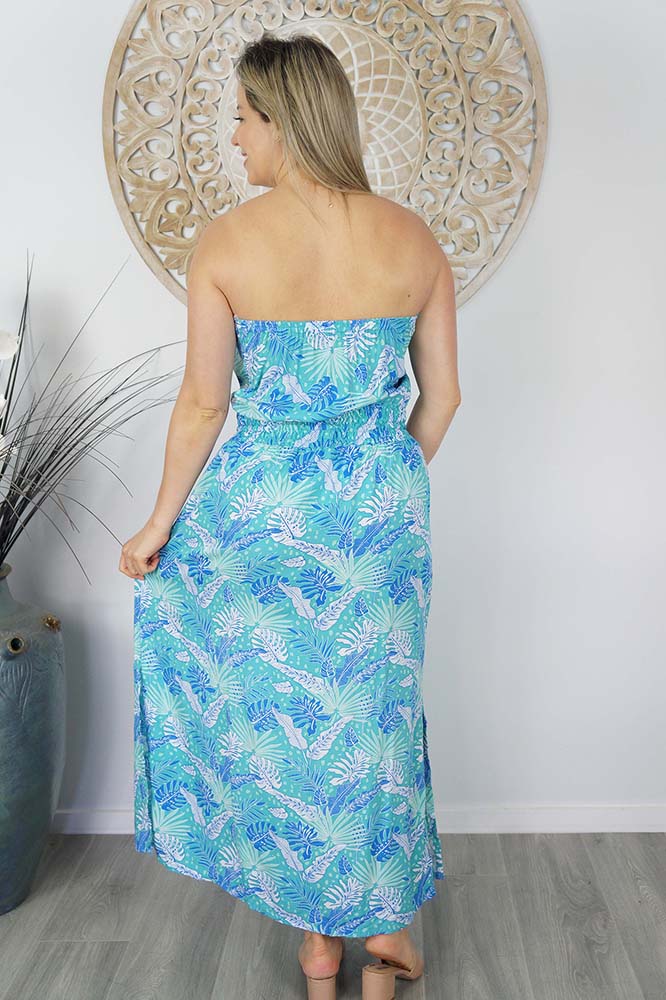 Tube Dress "Tropical Leaves"